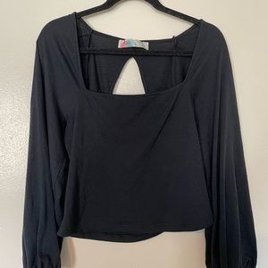 Open Back Black Free People Top - M